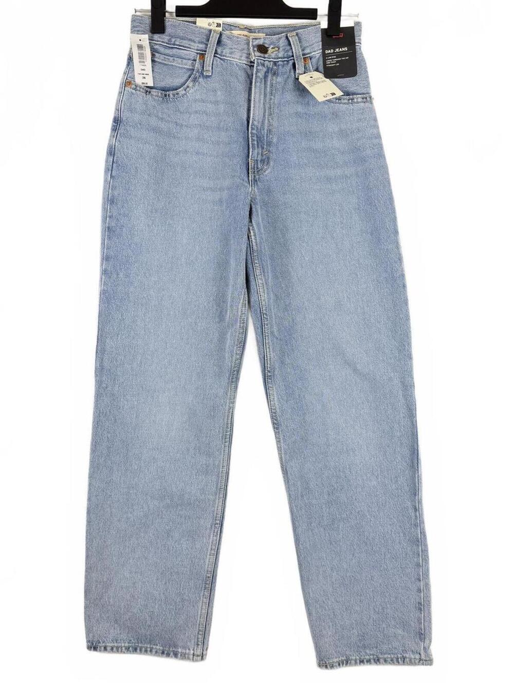 NEW Levi's Premium Dad Jeans Far and Wide Light Wash Straight Leg Loose Size 26